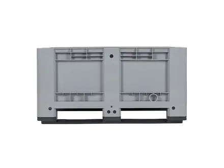 Caisse-palette 2 rails 1200x800x600 mm 330 l gris