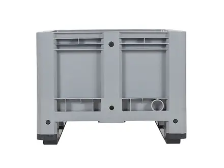 Caisse-palette 2 rails 1200x800x600 mm 330 l gris