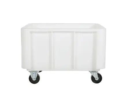 Mobile stacking container Euronorm 800x600x550 mm 140 liters white