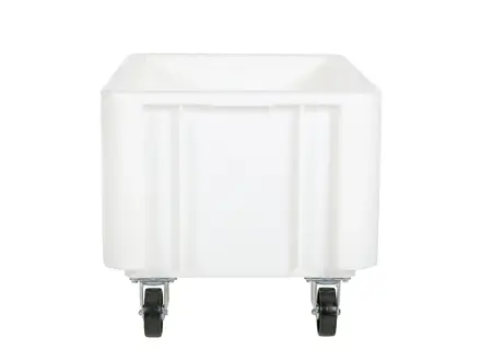 Mobile stacking container Euronorm 800x600x550 mm 140 liters white