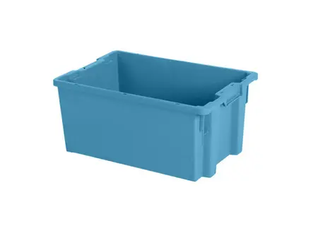 Stackable and nestable container Tellus 600x400x270 mm 50 l blue