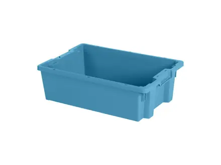 Stackable and nestable container Tellus 600x400x180 mm 32 l blue