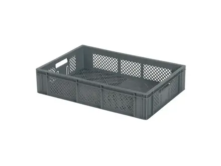 Stacking crate Euronorm RX 600x400x133 mm 24.9 liters grey