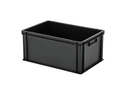 Stacking container Euronorm 600x400x280 mm 55 l black