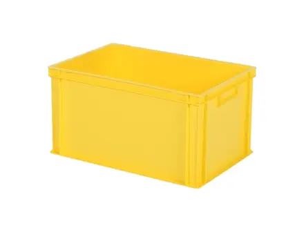 Stacking box Euronorm 600x400x320 mm 64 liters yellow