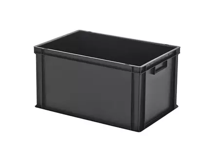 Stacking container Euronorm 600x400x320 mm 64 liters black