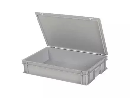 Conteneur empilable fermé avec couvercle 600 x 400 x 135 mm 23 litres