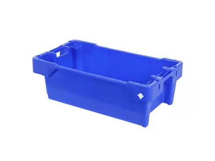 Stackable and nestable fish box 800x450x270 mm 60 liters blue