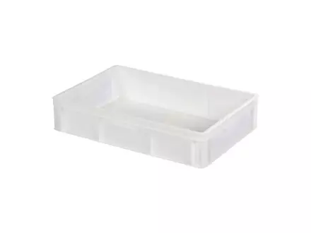 Closed stacking container 600x400x125 mm 23 l white