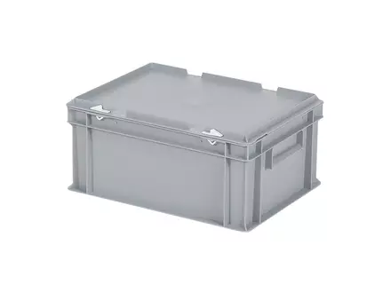 Conteneur empilable avec couvercle Euronorm 400 x 300 x 190 mm, 16 litres