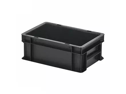 Stacking container Euronorm 300x200x118 mm 5 l black
