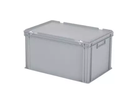Caisse empilable avec couvercle Euronorm 600 x 400 x 335 mm, 64 litres