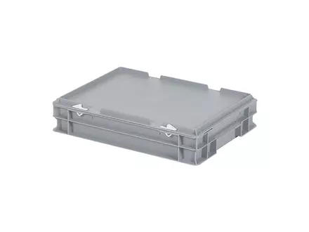 Conteneur empilable avec couvercle Euronorm 400 x 300 x 90 mm, 7 litres