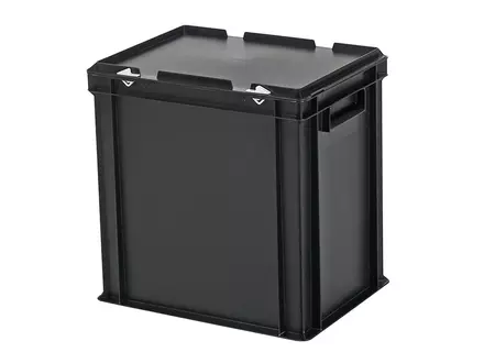 Conteneur empilable Euronorm avec couvercle 400 x 300 x 415 mm 37,5 litres
