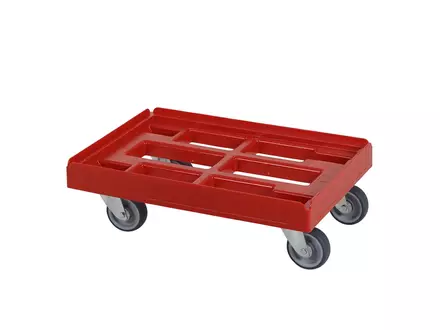 Plastic base for stacking bins 600x400 mm red