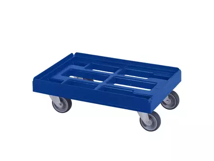 Plastic base for stacking bins 600x400 mm blue