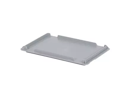 Couvercle à charnière pour conteneur empilable Eurnorm 300x200 mm gris