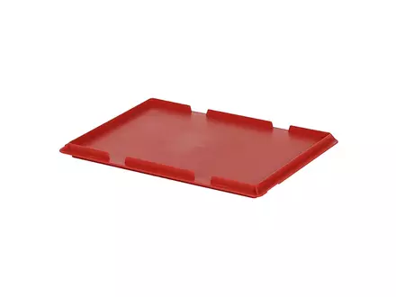 Hinged lid for stacking container Eurnorm 400x300 mm red