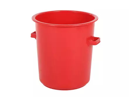 Ton heavy duty HDPE levensmiddelengeschikt 75 liter rood