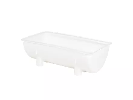 Mengbak HDPE zonder uitloop 980x550x310 mm 100 liter wit