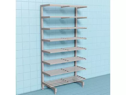 Étagère à chaussures sur pied à 8 niveaux en acier inoxydable 900 x 400 x 1710 mm