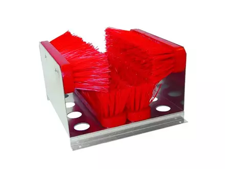 Brosse à chaussures galvanisée à 4 poils, 35 x 32 x 22 cm