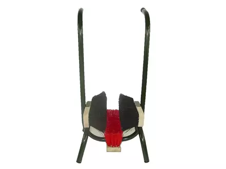 Brosse à chaussures sur pied à 3 poils 37x37x76 cm