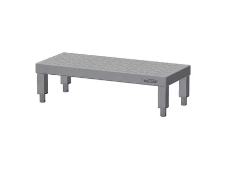 Étape 1, acier inoxydable 700 x 300 x 93 mm