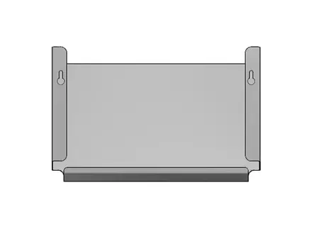Documenthouder A4 muurbevestiging horizontaal RVS 350x205 mm