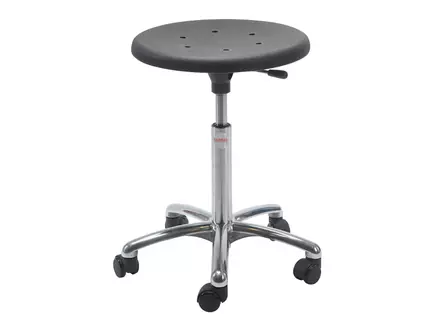 Tabouret à roulettes Sigma Alu50 PU noir