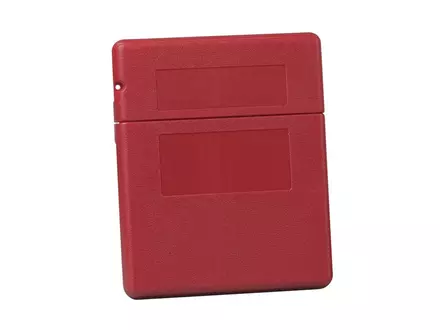 Boîte de rangement pour documents Justrite S23303, format moyen, ouverture à rabat, rouge