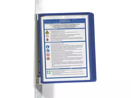 A4 documenthouder 5 documenthoezen magnetisch blauw