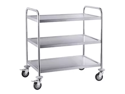 Serveerwagen RVS 18/0 met 3 afzetbladen 830x510x940 mm