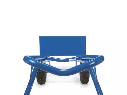 Hand truck steel pneumatic tires fixed platform 300 kg blue