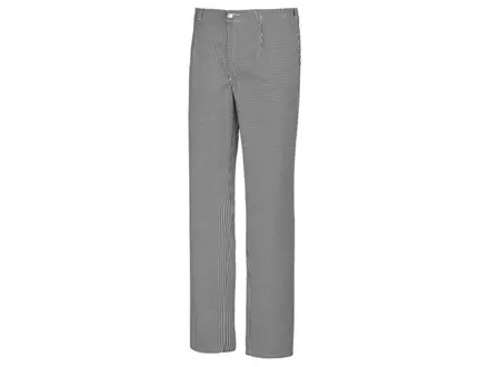Pantalon de chef et boulanger à plis BP 1353-910-33, noir et blanc, taille 64