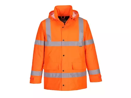 Portwest S460 Hi-Vis verkeersjack met capuchon fluo oranje