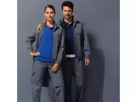 Foodjas lang unisex BP 1673 500 53 donkergrijs maat 3XLn