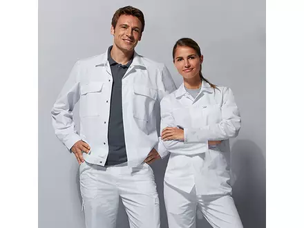 Short food jacket unisex BP 1670 500 21 white size Ln
