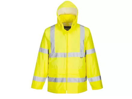 Portwest H440 Hi-Vis raincoat with hood