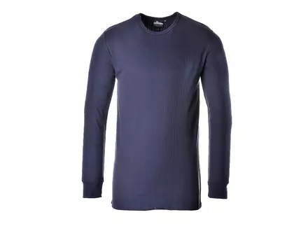T-shirt thermique Portwest B123 à manches longues, bleu marine, taille L