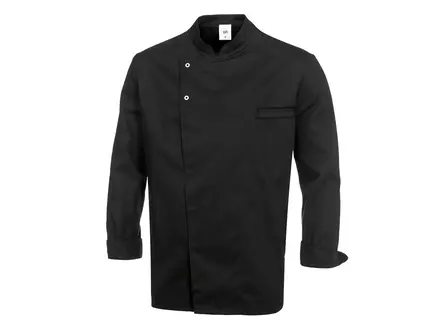 Veste de chef noire à manches longues, taille L, référence BP 1547-400-21