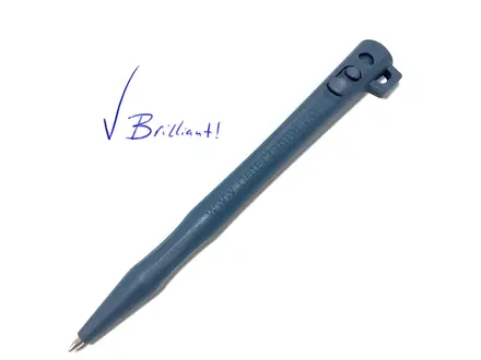 Tufftip pen HD with hanging loop, blue housing, blue ink