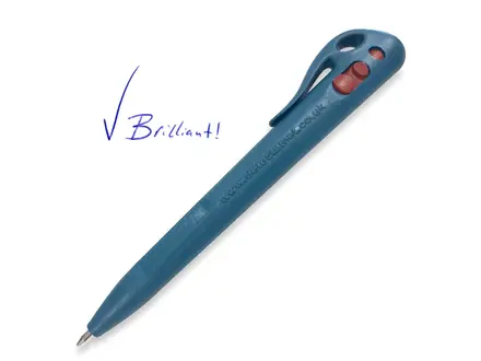 Stylo cryogénique Éléphant avec clip, boîtier bleu, encre bleue