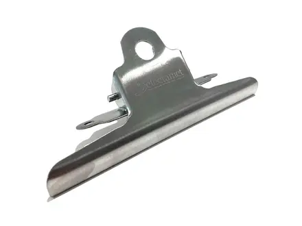 Detectamet RVS papierklem voor klembord of wandmontage