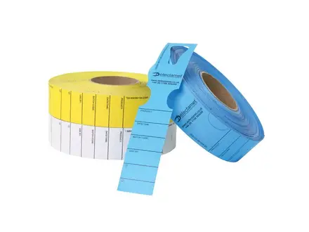 Large detectable label 50x279 mm blue
