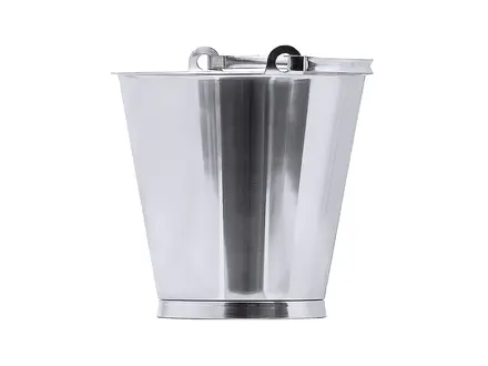 Bucket with reinforced bottom Stainless Steel 18/10 10 liters