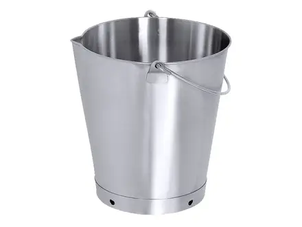 Emmer met schenktuit RVS 18/10 10 liter