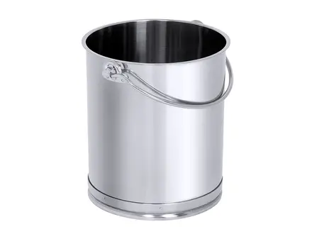 Seau droit en acier inoxydable 18/10 de 10 litres