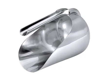 Pelle à main avec manche ergonomique en acier inoxydable 18/10