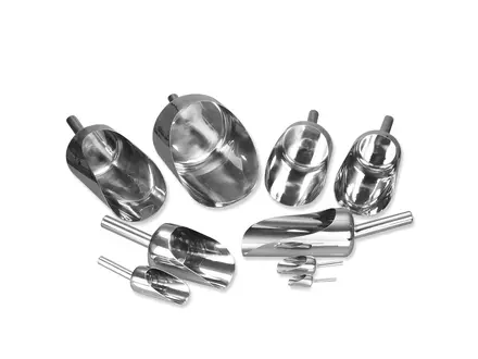 Pelle à main Bürkle Pharmascope en acier inoxydable AISI 316 arrondie